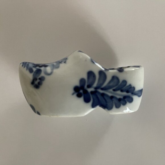 Delft Blue Mini Porcelain Clog Shoe Handpainted Home Decor - Picture 13 of 16